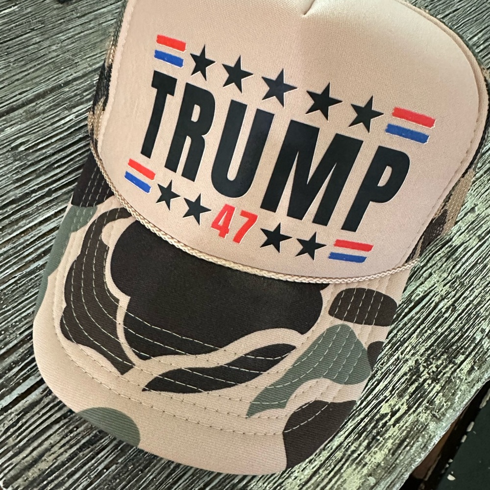 Trump 47 Camo Trucker Hat